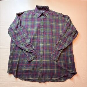 Ralph Lauren Shirt Mens XL Plaid Blake‎ Button Down Casual